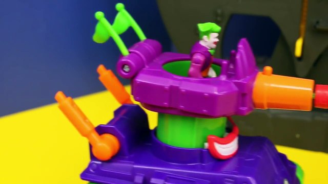 Batman and Robin with the Bat Computer and Robin is Attacked by The Joker Tank in the Batcave
