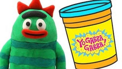 Yo Gabba Gabba STOP MOTION Play doh video --- Nesting Doll Toys Animation