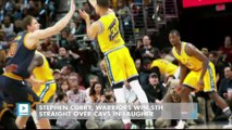 Stephen Curry, Warriors win 5th straight over Cavs in laugher