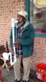 Homeless plays Saxophone