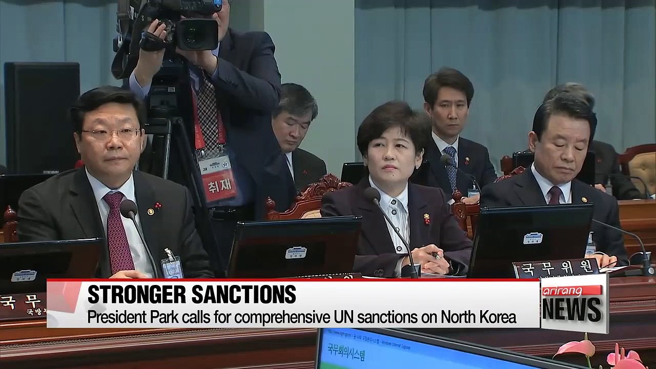 President Park calls for stronger UN sanctions on N. Korea