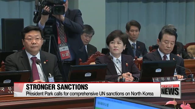 President Park calls for stronger UN sanctions on N. Korea