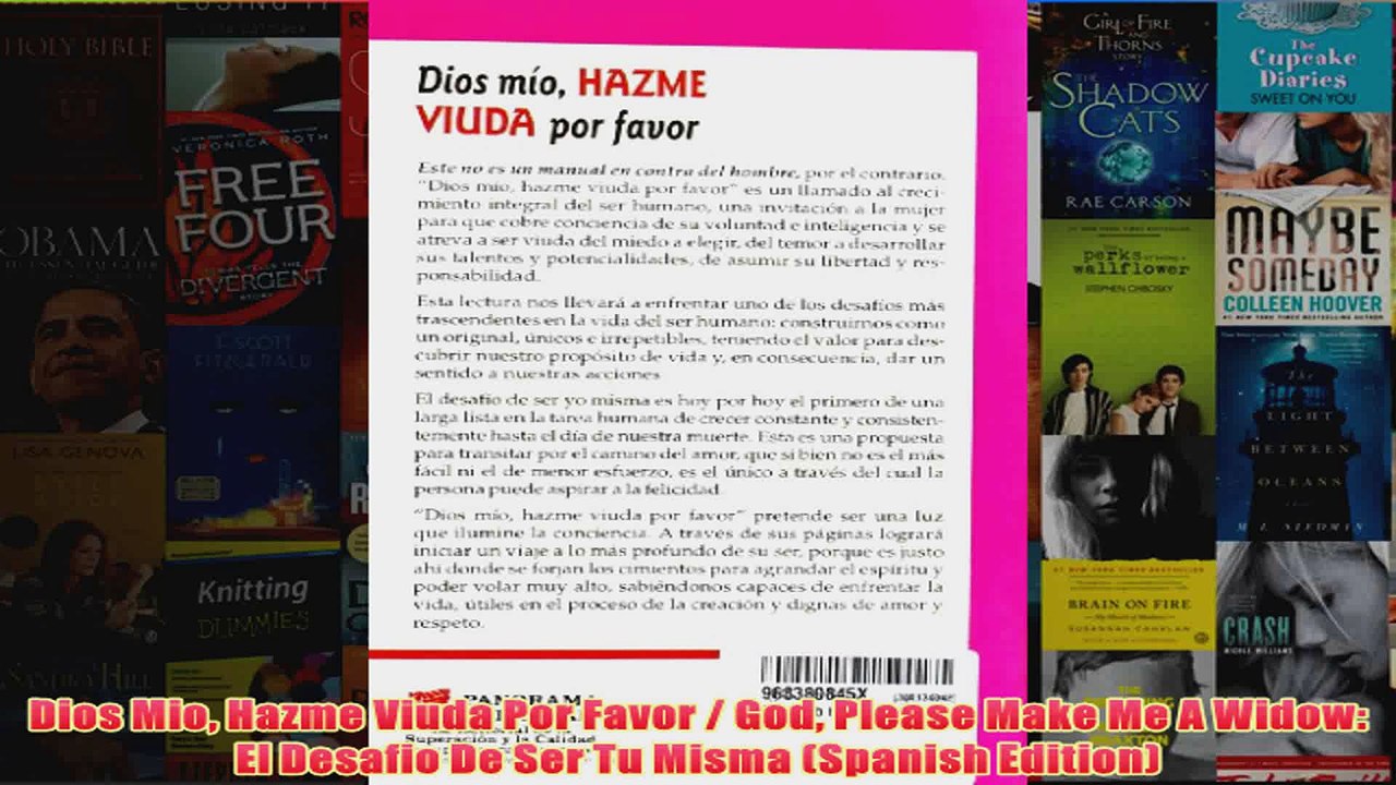 Download PDF  Dios Mio Hazme Viuda Por Favor  God Please Make Me A Widow El Desafio De Ser Tu Misma FULL FREE