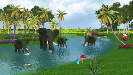 Elephant Cartoon Destroying Cars And Singing Finger Family Nursery Rhymes For Children