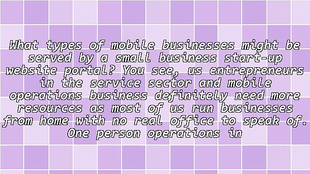 Mobile Business Portal Informational Website Needed To Help Small Business Start-Ups