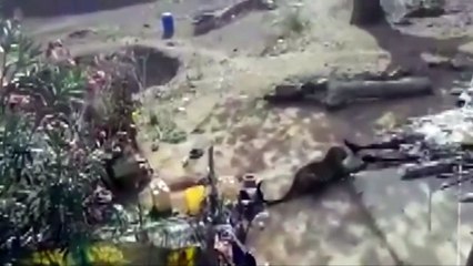 Leopard attacks a man in India village