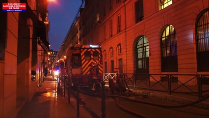 Incendie au Ritz-Images des sapeurs pompiers de Paris (France Bleu Paris et sa région)