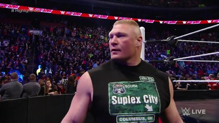 Tensions rise as Roman Reigns and Brock Lesnar appear on -The Highlight Reel-- Raw, January 18, 2016