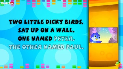 Two Little Dicky Birds Lyrical Video | English Nursery Rhymes Full Lyrics For Kids & Children
