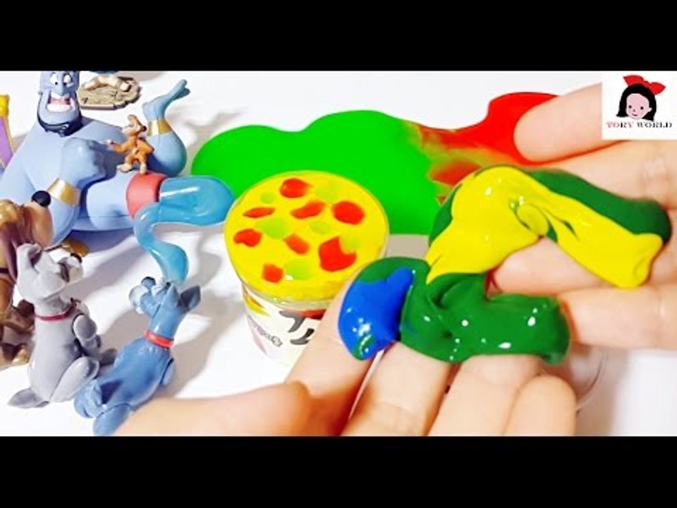 물액괴 점토액괴를 섞으면 어떻게될까? Slime mix 액체괴물 알라딘 지니 디즈니 지니 Disney Aladdin Genie Диснея Аладдин Genie