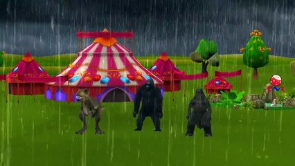 Animals Cartoons On Train And Truck Singing If You Are Happy And You Know It Nursery Rhyme