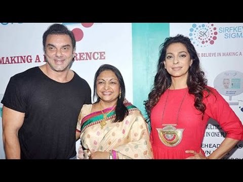 Sohail Khan & Juhi Chawla Spotted @ SIRF Keval Sigma Skin Clinic