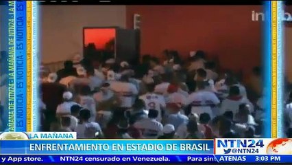 Download Video: Gases lacrimógenos dispersaron enfrentamientos entre hinchas de San Pablo de Brasil y la Policía