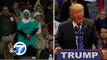 A Muslim woman in a hijab was booed and forced out of a Donald Trump rally after standing in silent protest against his