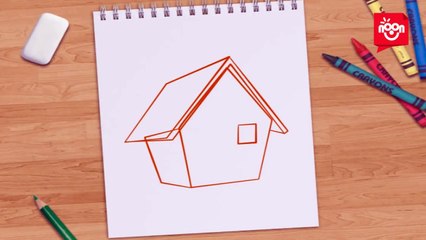 Beraber Çizelim - Ev (Çocuklar İçin Resim Dersi)