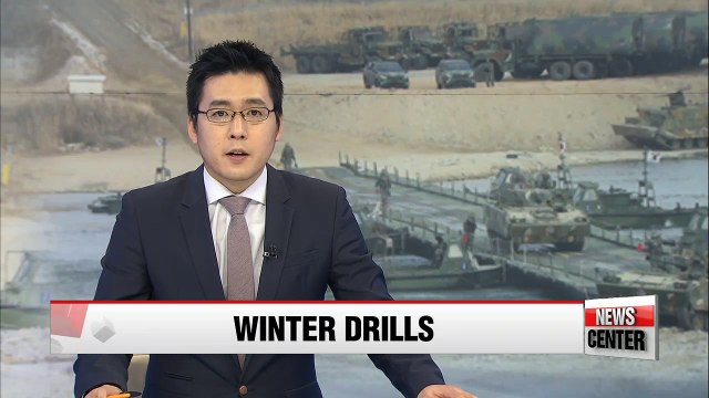 Korea's 20th Army Division conducts winter river-crossing exercise