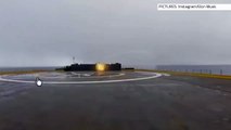 SpaceX rocket crash-lands, then falls over and explodes after putting a satellite into orbit