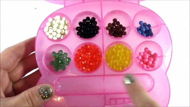 Hello Kitty Aquabeads Sparkle Case! DIY BEAD Designs with Water Magic! Num Noms Lip Gloss!