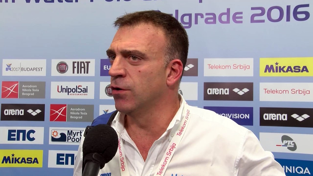 Interviews after Italy won by 9:8 against Spain – Women Preliminary, Belgrade 2016 European Championships