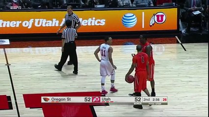 Jarmal Reid  trips the referee  after not receiving call