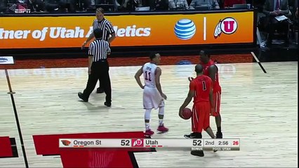 Jarmal Reid  trips the referee  after not receiving call