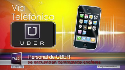 UBER se encuentra contratando choferes