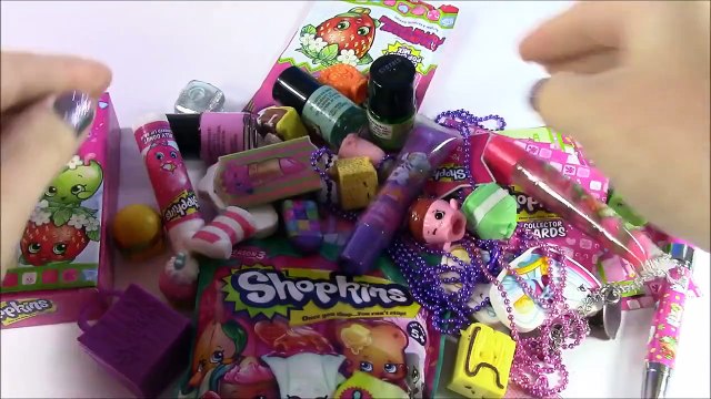 DIY SHOPKINS Makeup & Toy Caboodle! Decorate with DohVinci! Nail Polish & Lip Gloss! FUN