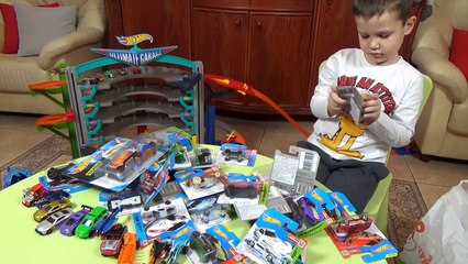 44 Хот Вилса распаковка машинок и пускаем с трека Хотвилс Hot Wheels cars unboxing and play