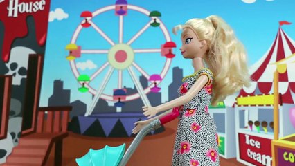 Baby Alive Supergirl Makeover Gets the Bad Guys & Saves Frozen Elsas Baby. DisneyToysFan.