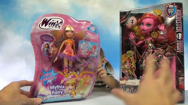 Открываем куклу Винкс Клуб и Монстер Хай большая кукла Unpacking giant doll Monster Hign & Winx Club