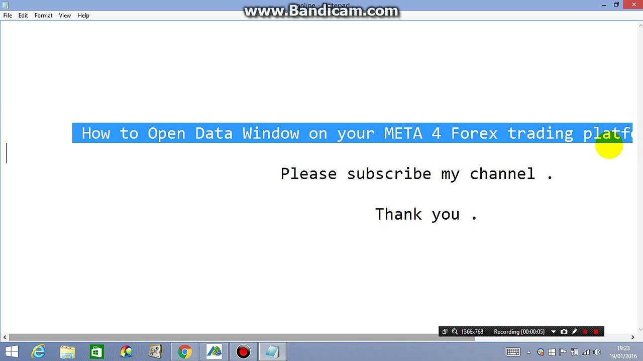 How to Open Data Window on your META 4 Forex trading platform