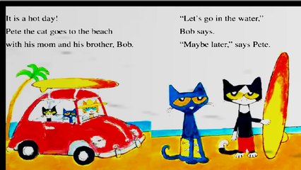 Pete the cat goes to the beach