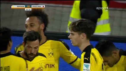 Aubameyang Goal HD - Borussia Dortmund 1-0 Sparta Prague - 19-01-2016