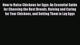 [PDF Download] How to Raise Chickens for Eggs: An Essential Guide for Choosing the Best Breeds