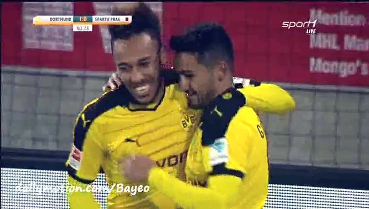 Pierre-Emerick Aubameyang Goal HD - Borussia Dortmund 1-0 Sparta Prague - 19-01-2016 Friendly Match