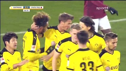 Aubameyang Goal HD - Borussia Dortmund 2-1 Sparta Prague