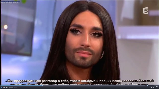 Conchita Wurst and Mika - C à vous, france5, (19 06 2015) Часть 2 - русские субтитры