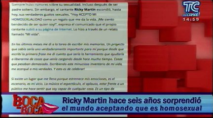 Ricky Martin al parecer habría revelado que también le gustarían las mujeres