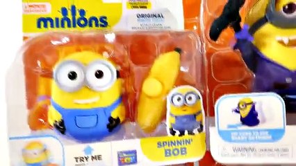 New Gru\'s Minions Collection Dracula Stuart Pirate Caveman Build-A-Minion Spinning Bob DCTC Toys