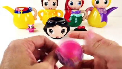 Disney Princess Teapot Surprise Eggs Peppa Pig Shopkins MLP LPS Princesa Huevos Surprise
