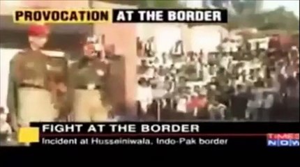 Wagha Border Parade Fight Pak Vs Ind