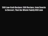 [PDF Download] 500 Low-Carb Recipes: 500 Recipes from Snacks to Dessert That the Whole Family