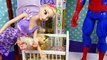 Frozen Kids Spiderman Babysitter ❤ Spidey Babysits Disney Princess Elsas NEW Baby Disne