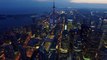 Epic Footage of Drone Soaring Over Downtown Toronto Skyscrapers