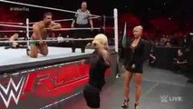 Lana attacks Summer Rae at ringside (Catfight), July 20, 2015