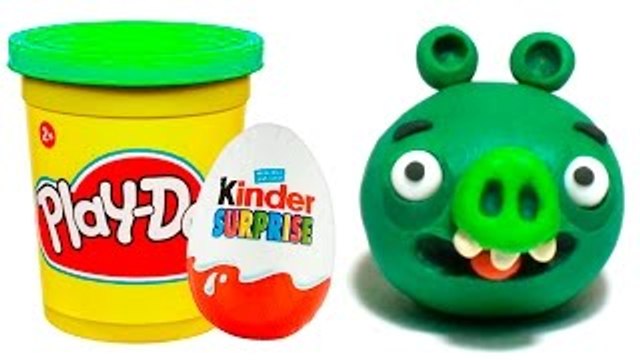 Minion Pig Stop Motion Play Doh claymation plastilina playdo Angry Birds