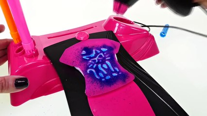 Barbie AIR BRUSH Designer Painting Barbie Doll Clothes with Disney Frozen Princess Anna