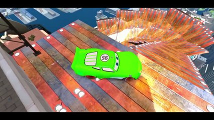 Epic HULK Toboggan Party w/ his Green Lightning McQueen Cars (Fun Parody with Action)