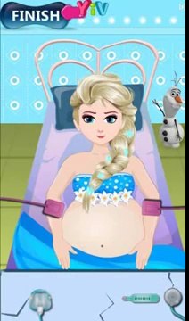 Мультик: Frozen games: Pregnant Elsa Prenatal Care / Холодное Сердце: Уход За Беременной Эльзой