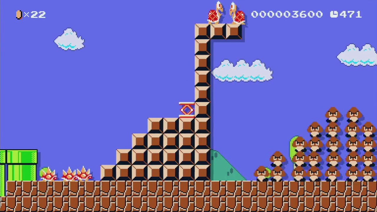 Super Mario Maker - Viewer Levels - Name: "Pikachu adventure in Mario" - ID: EEF8-0000-0193-CE16